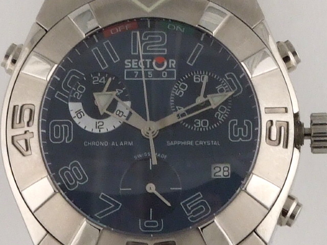 SECTOR 750 CHRONOGRAPH ALARM BLUE DIAL MENS WATCH on PopScreen